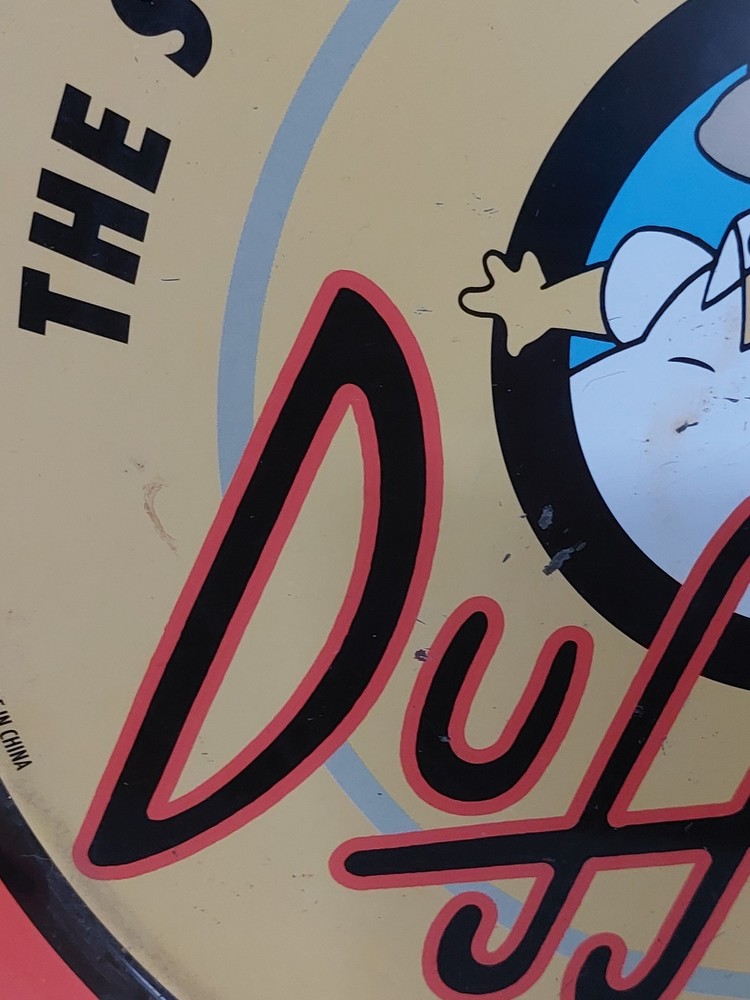 Duff Beer Simpsons Sign Round