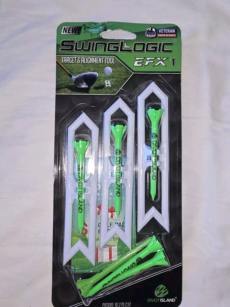 Golf Aiming Trainer Tee Swing Logic  Efx-1 Target And Alignment Tool  Unused