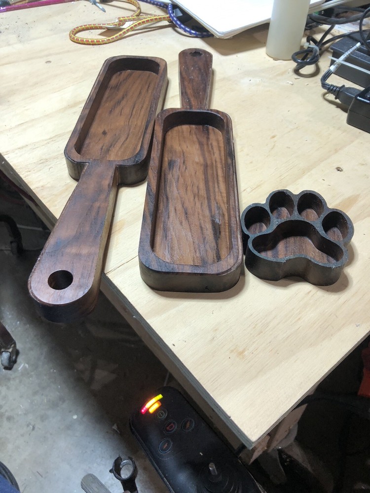 Handmade my shop Solid Black Walnut Cheese Cracker Tray NEW