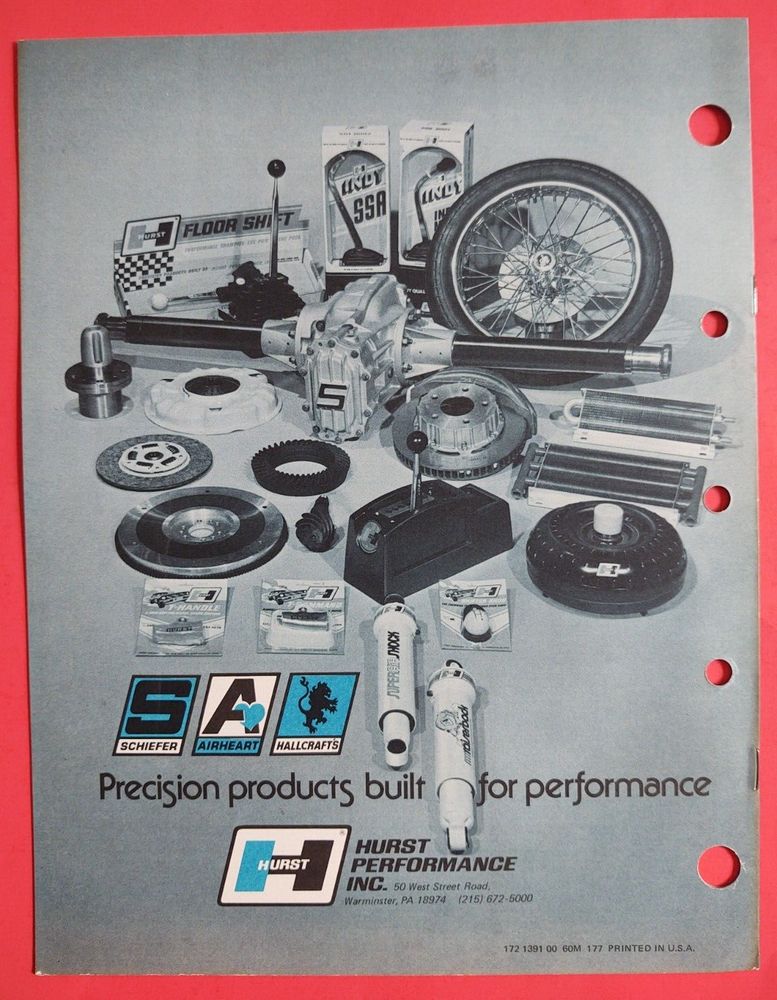 Original - NOS Hurst INDY Floor Shifter Brochure Performance