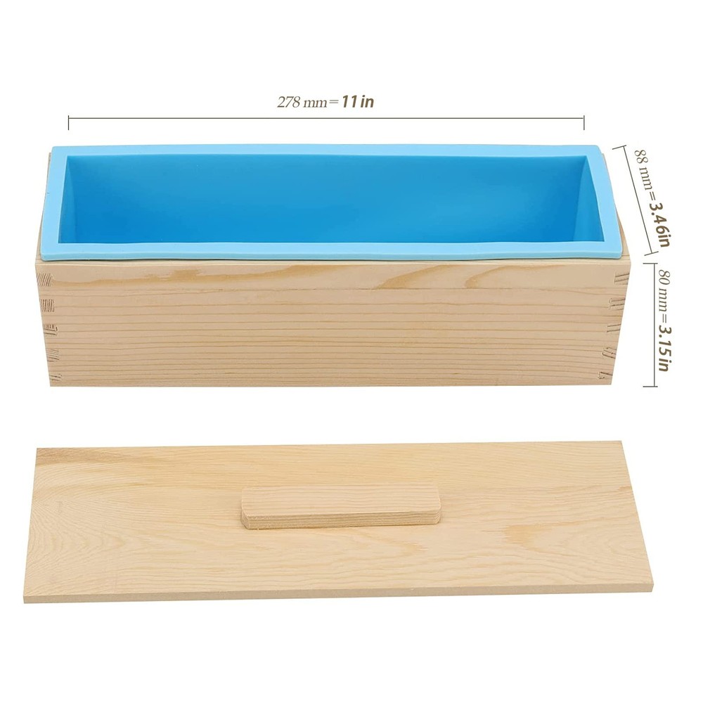 3 Set 42 oz Silicone Soap Molds, Rectangular Bar Loaf Soap Making Mold Kit with