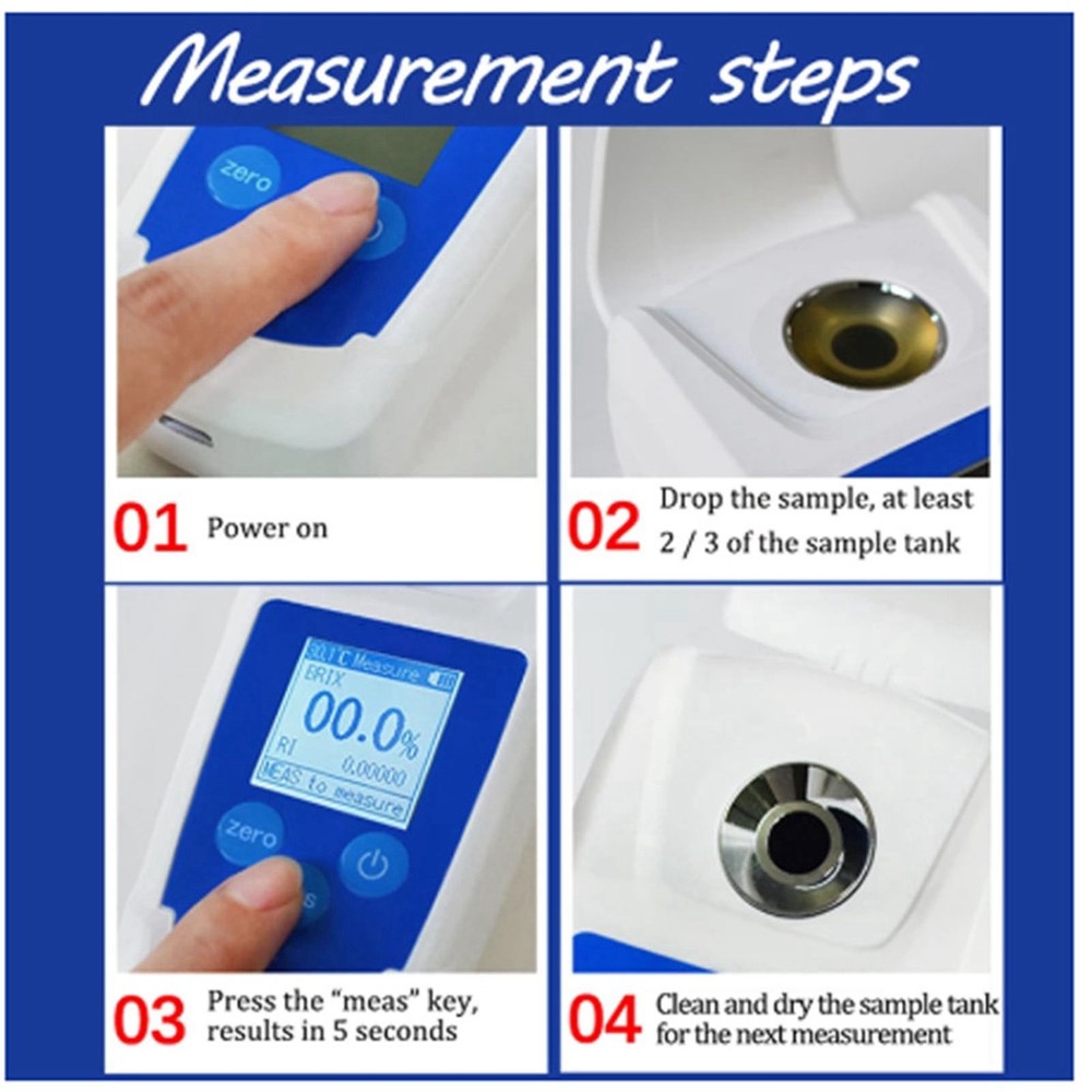 0‑55% Digital Refractometer Sugar Tester Meter For Beverage Drinks Sugar Content