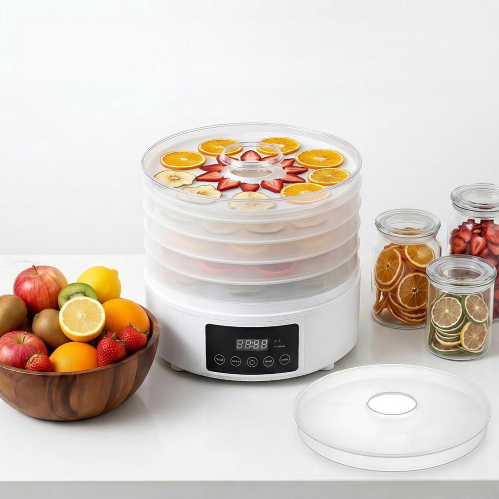 6 Pack Fruit Roll Sheets, Round Plastic Dehydrator Sheets with Edges, Reusable D