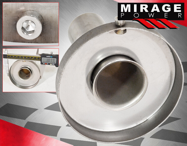 Universal 4" Exhaust Muffler Baffle Tip Silencer Header Cat Back Piping System