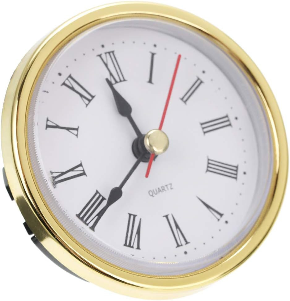 Classic Clock Movement 2-1/2 (65Mm) round Roman Numeral Quartz Clock Insert with