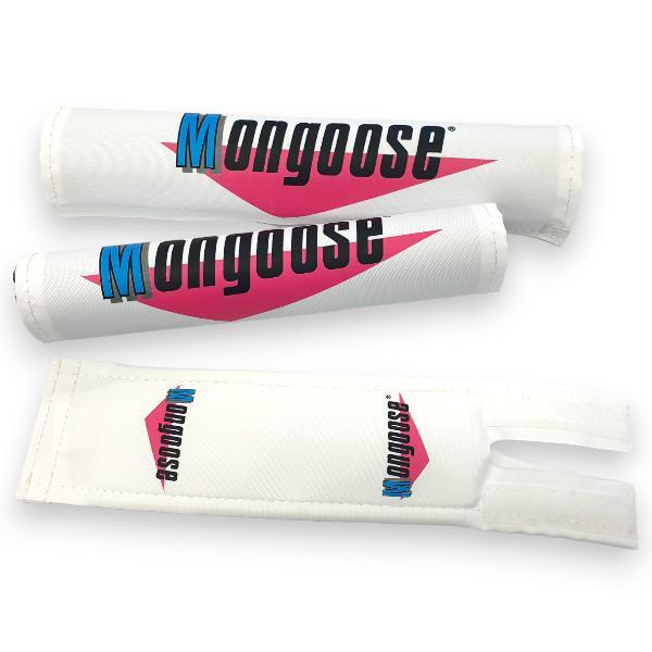 Mongoose Nylon pad set - WHITE 1987 - old school bmx