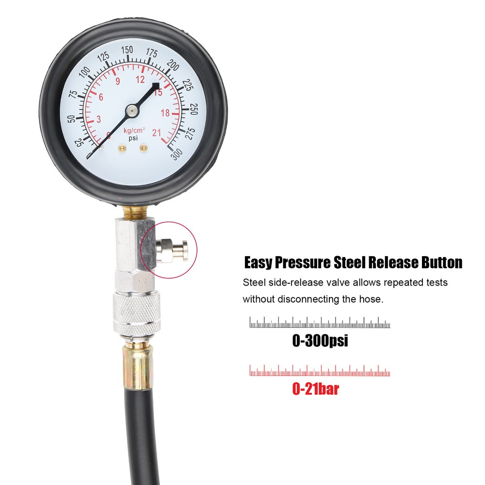 Petrol Engine Cylinder Compression Tester Kit for Automotive Motorcycle Tool Kit