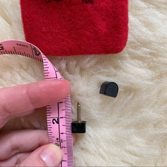 NEW Christian Louboutin Replacement Heel Caps Protector Black Tips 9mm
