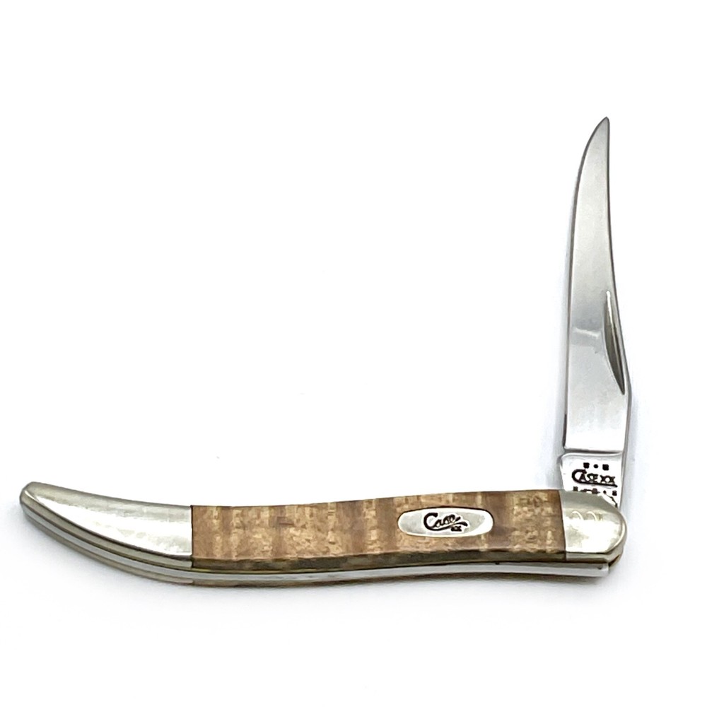 Case XX Texas Toothpick Custom Handle Fiddleback Maple #001
