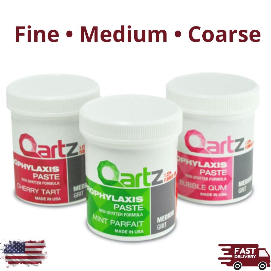 12oz Jar Dental Prophy Fluoride Paste Fine Medium Coarse NonSplatter Prophylaxis