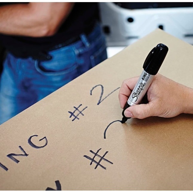 SHARPIE KING SIZE LARGE FELT CHISEL TIP PERMANENT BLACK MARKER !!!!!!!!!!!!!!!!!