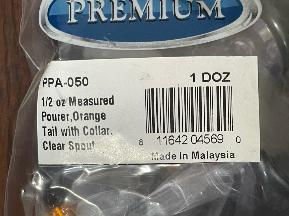 Measured Pourer, 1/2oz Orange Tail 12 pack