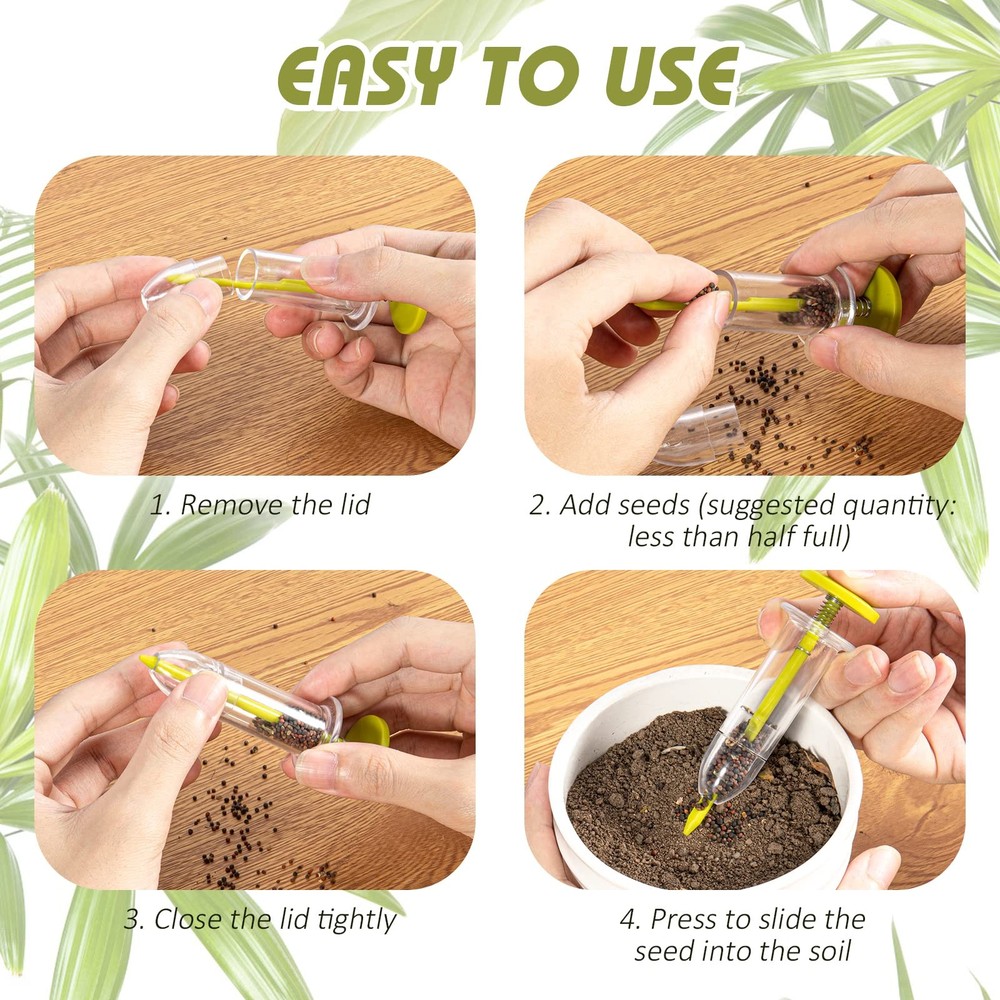 17 Pack Seed Planter Tool, Hand Seeder, Mini Sowing Seed Dispenser Sower, See...
