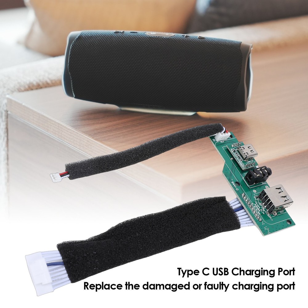 2-Charging Port Board Replacement For Charge 4 Version GG Speaker Type C USB