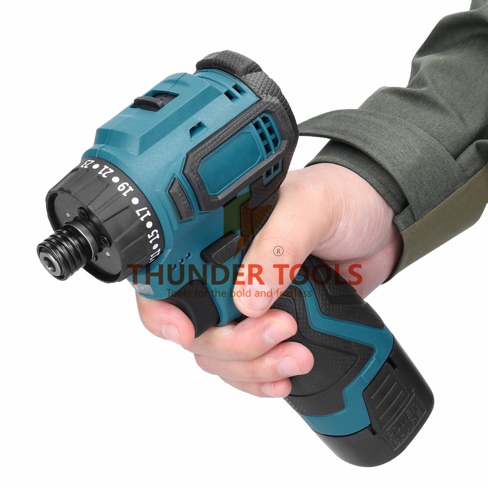 18V Lithium Screwdriver Torque Adjustable 2 Speed Control Modes 1 battery