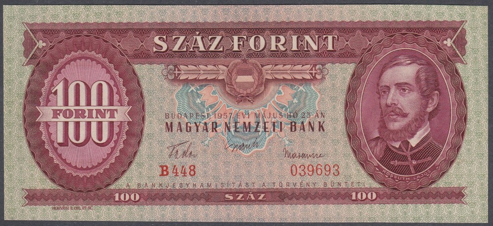 Hungary 100 Forint 1957 UNC