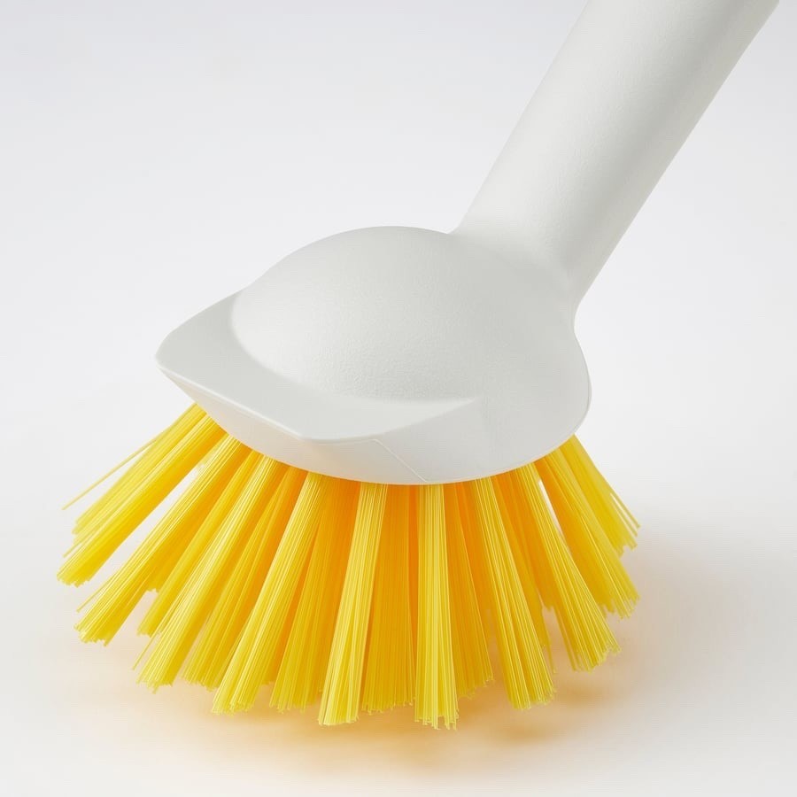 2-Pack Long Handle Dish Brush w/ Scraper & Suction Base – Kitchen Scrub Brush