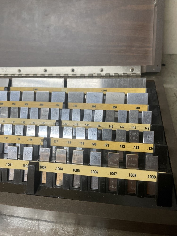 Starrett Webber Croblox 84 Pc Rectangular Gage Block Set