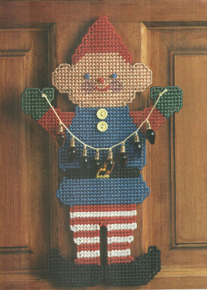SANTA'S LITTLE HELPER ELF CHRISTMAS PLASTIC CANVAS PATTERN INSTRUCTIONS