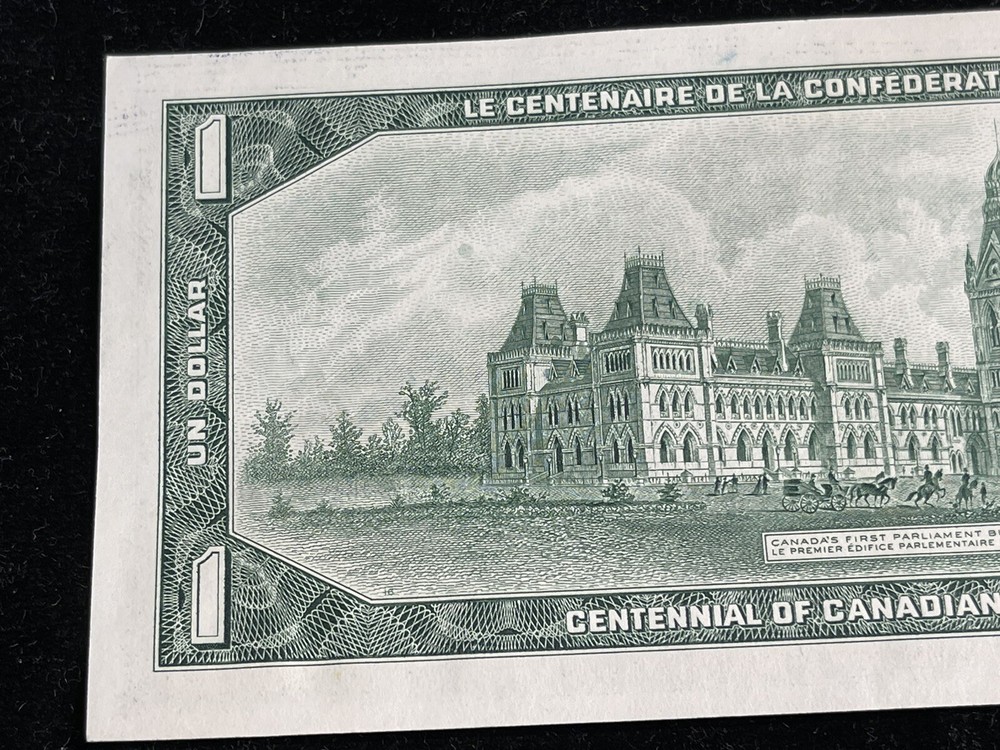 1967 Canada One Dollar Banknote Crispy