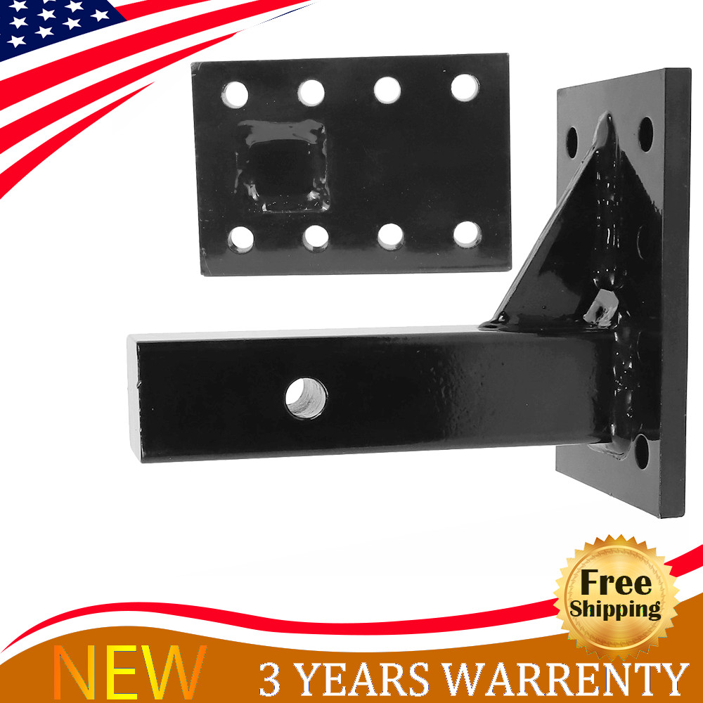 Solid 8-Hole 10000lb Square-Hook Mount For 2" Square Tow Hitch Receiver Adjustab