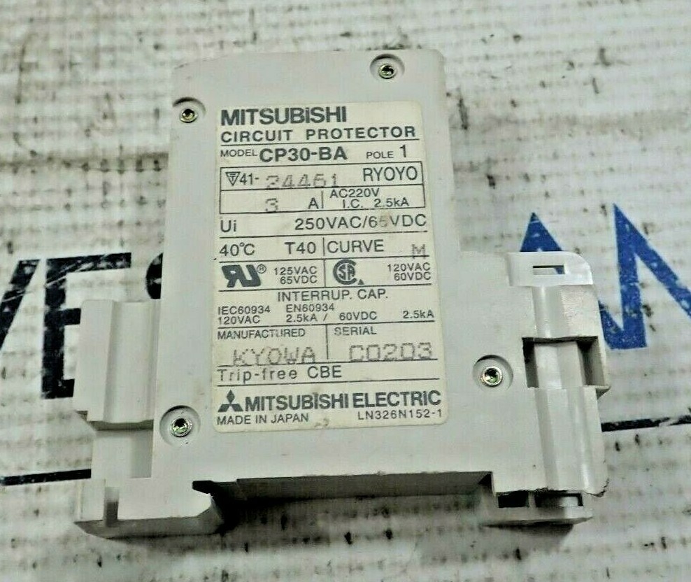 Mitsubishi CP30-BA 3A 1 Pole Circuit Protector