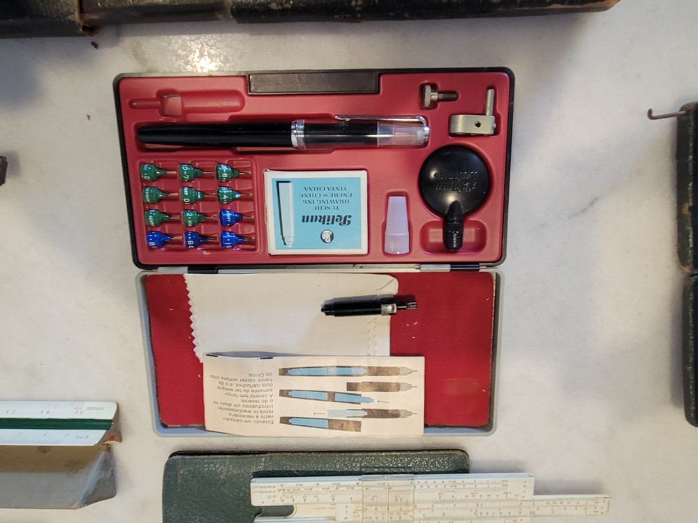 Vintage Arquitectual Drawing Instruments Set