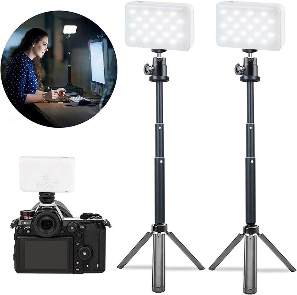 Video Conference Lighting Kit 2 Pack,App-Control Webcam Lighting with Adjustable