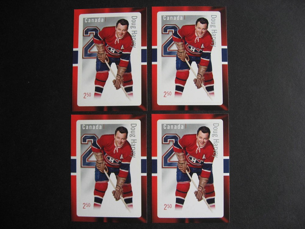 CANADA $2.50 Doug Harvey SS 4, 3 have a drifting progressive die cut error!