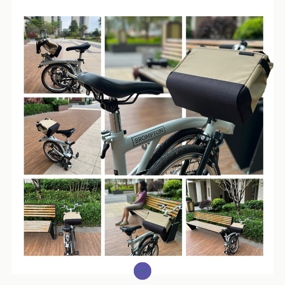 Original Front Bag Carrier for Brompton Bikes - Sandy - Designed by ecoReleaf -