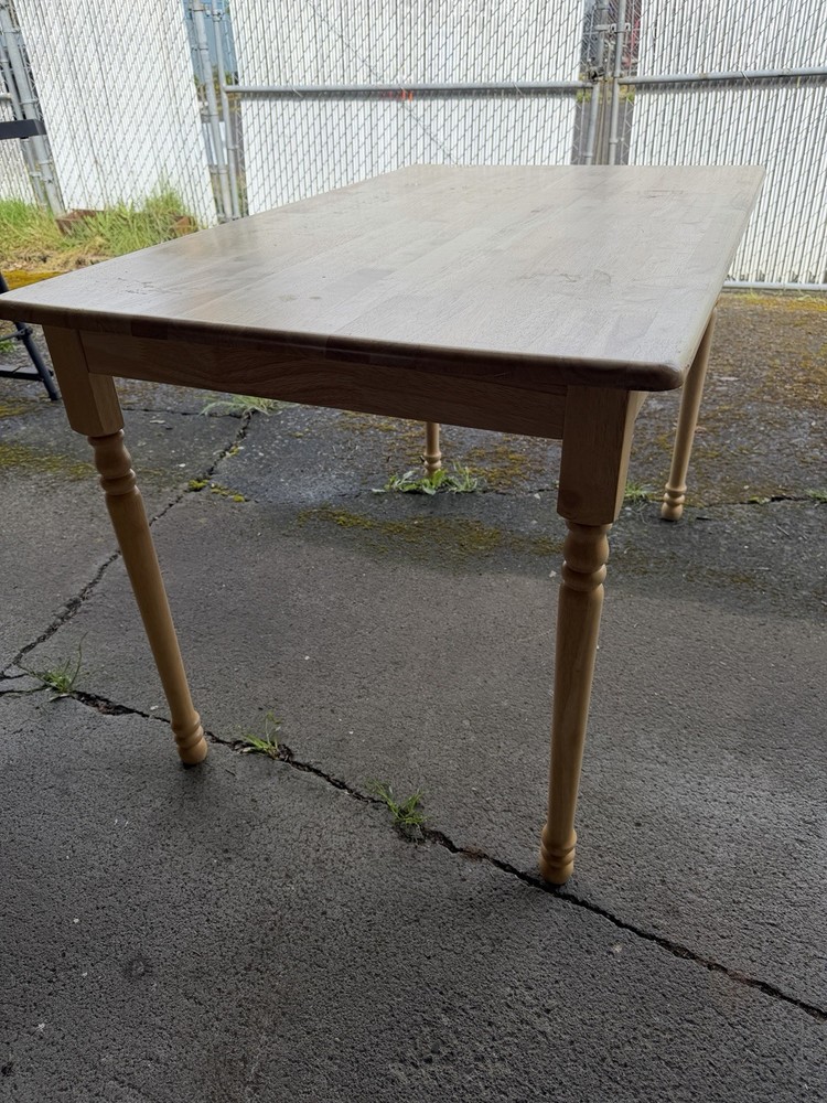 Solid Wood Kitchen Or Crafting Table With Four Matching Chairs