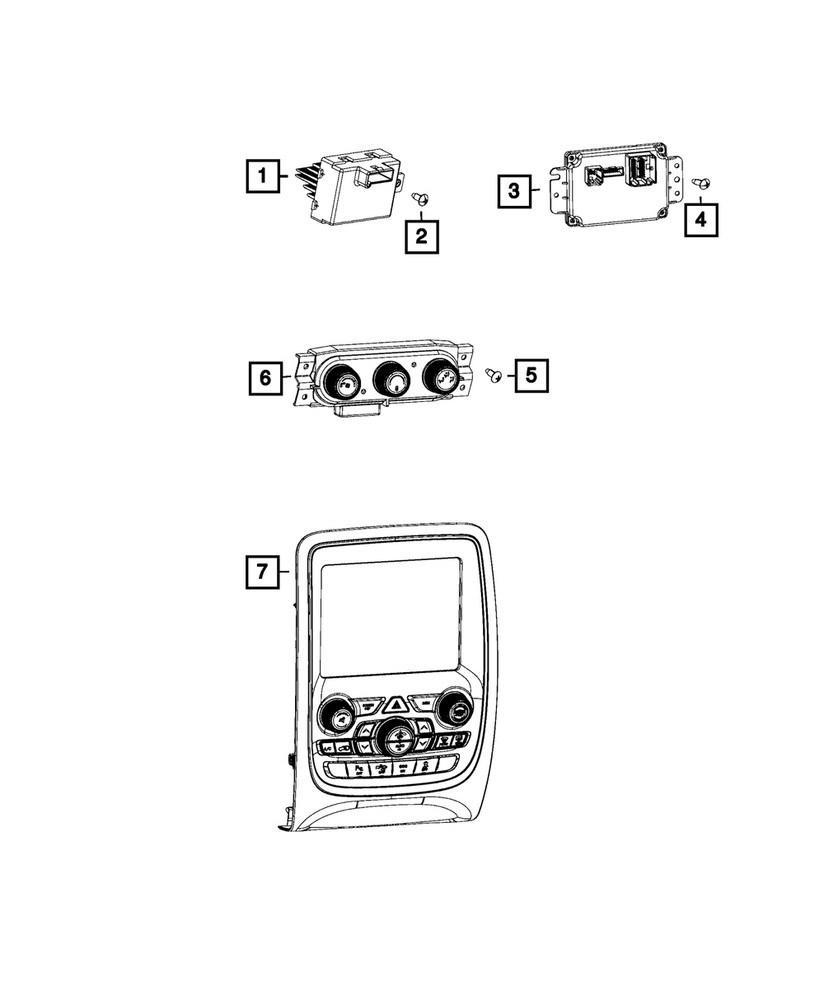 Genuine Mopar Vehicle Feature Controls Center Stack 68253728AI
