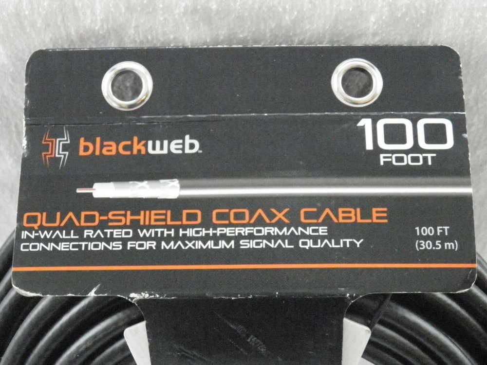 BLACKWEB   100 FT. QUAD-SHIELD COAX CABLE