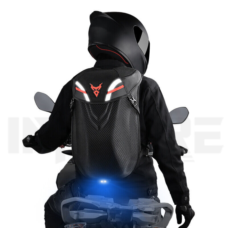 Flash Red Motorcycle Backpack Waterproof Helmet Luggage Backpack Men Accessories