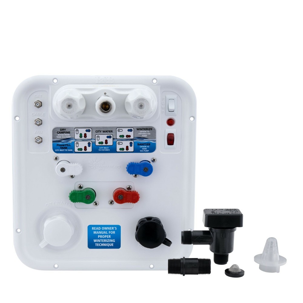 RecPro RV Nautilus P4 Water Management Panel 8-Function City Water Fill Port