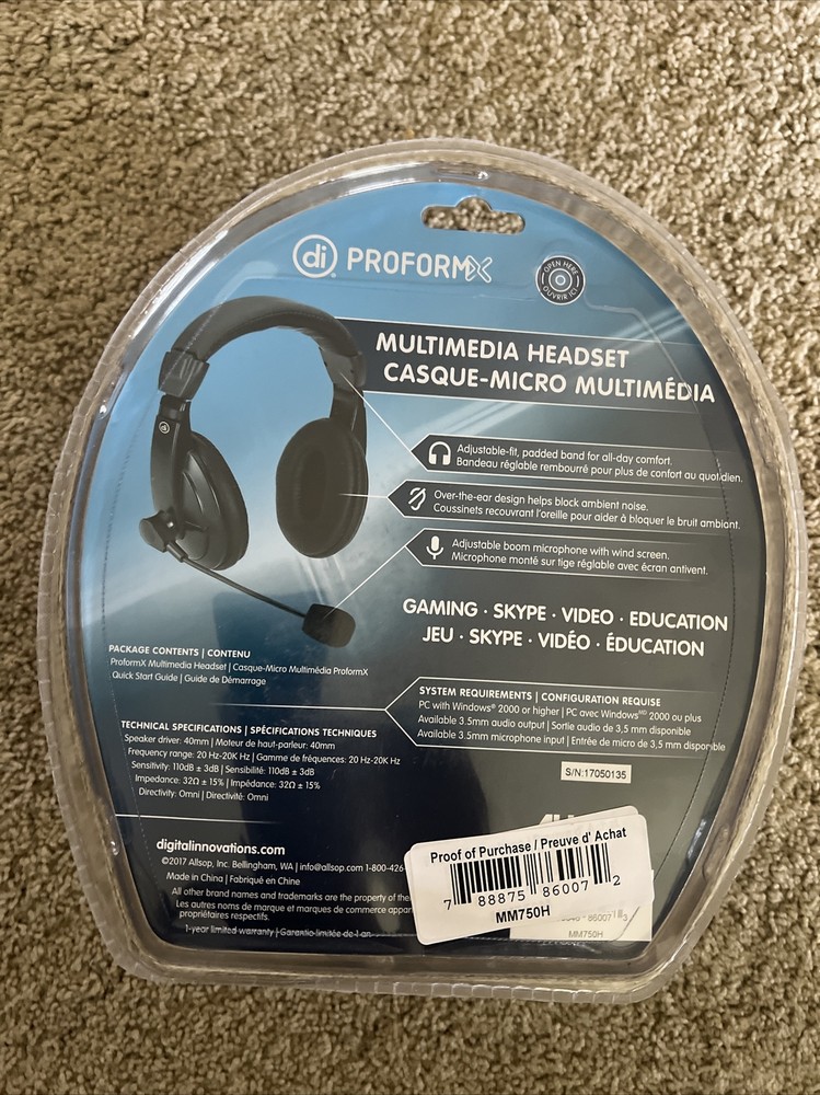 New ProFormX multimedia headset with microphone