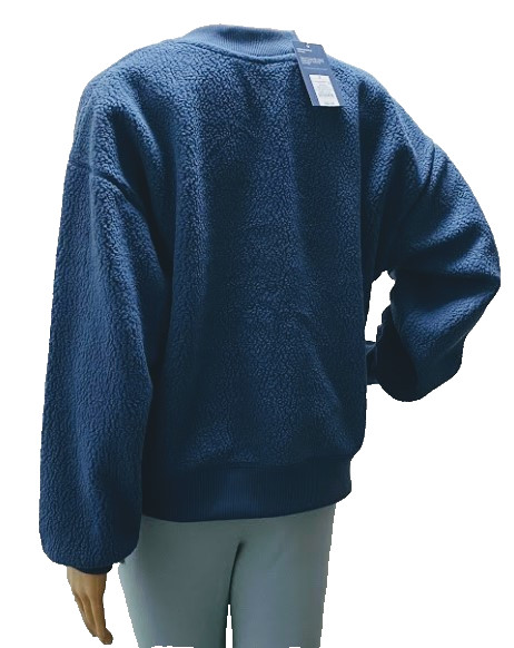 Universal Thread Womens Sherpa Pullover Sweater 2-Pack–Navy Blue & Light Blue-L