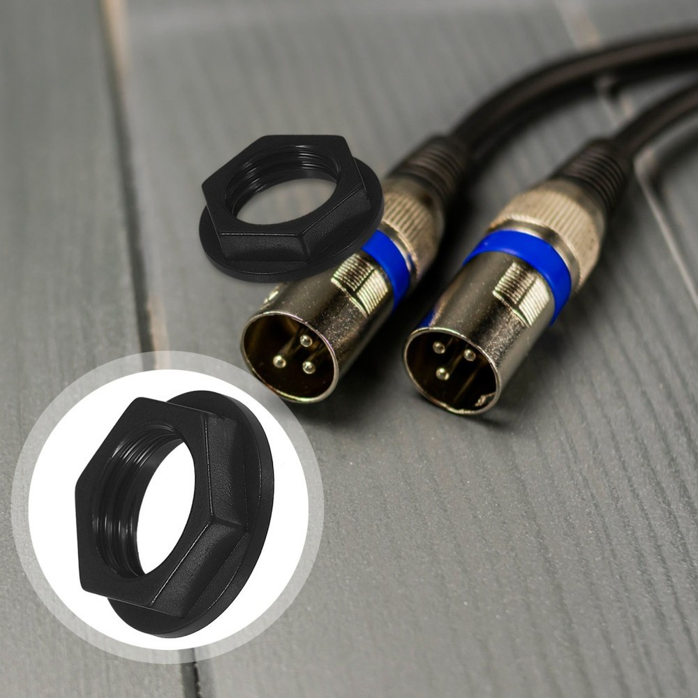 Headphone Socket Hexagonal Nuts M3 Nylon Bulk Guitar Input Jack Plate