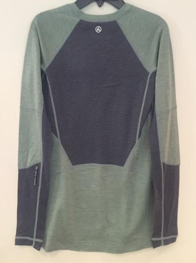 NEW WITH TAGS ARTILECT BASE LAYER LONG SLEEVE WOOL BLEND GREEN SIZE SMALL