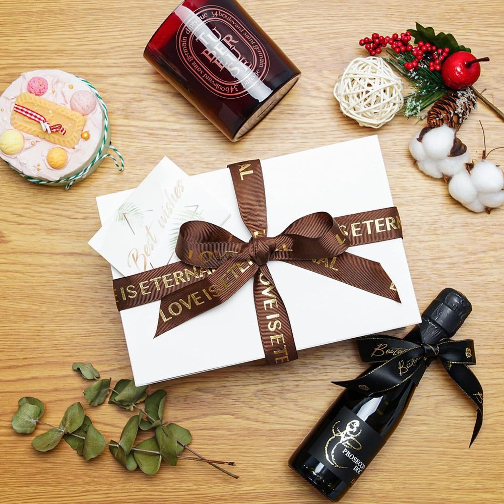 6 Pack 9x6x4 Gift Boxes White Gift Boxes with Lids for Presents White Boxes B...