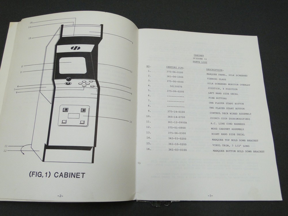 Vintage 1981 Vanguard Arcade Service Manual (Please Read Description)