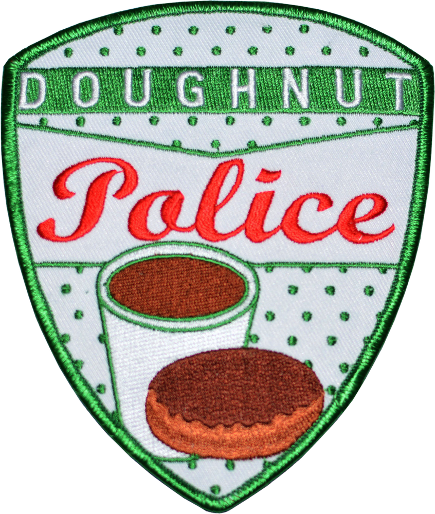 DOUGHNUT POLICE PATCH: "Crispy Creme" Donut novelty