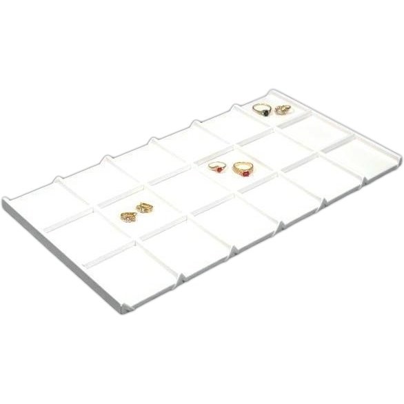 Jewelry Display Tray Insert Finding Showcase White Unit