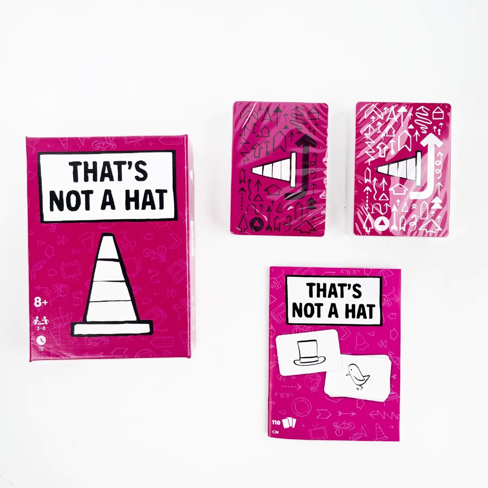 3x That's Not a Hat - Fun Bluffing & Memory Party Game for All Ages Components