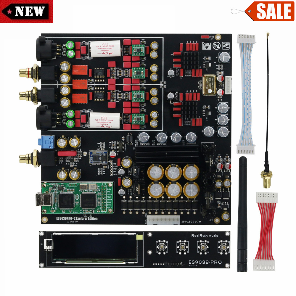 Dual ES9038PRO Decoder Board DAC Board 384K Amanero USB Bluetooth 5.0 Lossless#