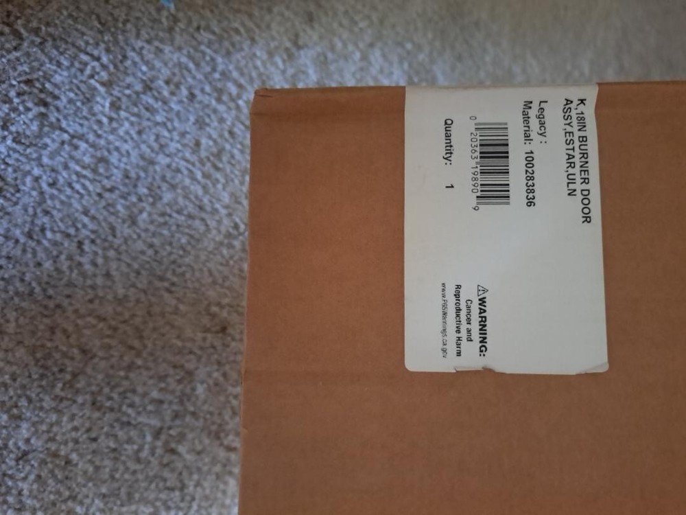 AOSMITH K, 18 INBURNER DOOR ASSEMBLY, ULN PART#100283836