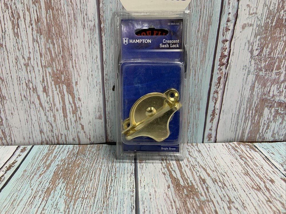 Crescent Sash Lock Bright Brass Security Hardware double hung window
