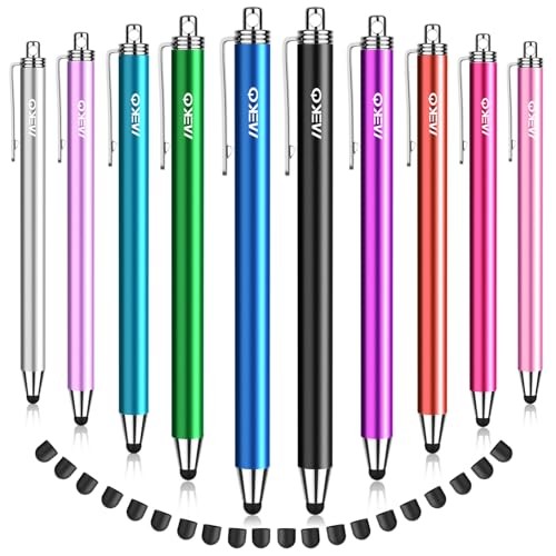 Touchscreen Touchscreen Stylus Pens - 10 Pack - Thin Rubber Tip - Multicolored