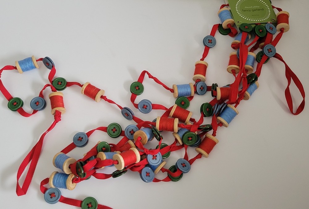 Garland Sewing Theme Thread Ribbon Buttons