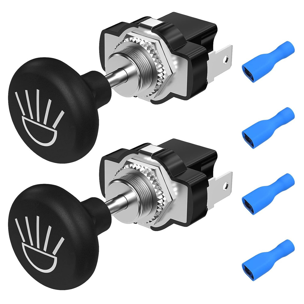 Golf Cart Headlight Switch Push Pull Type 12 Volt Universal Light Switch Button